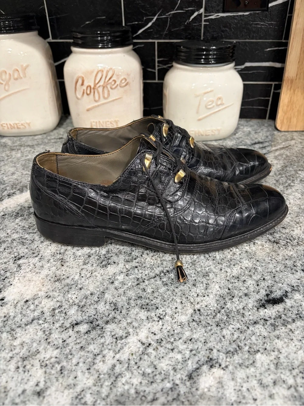 Genuine Crocodile Skin  David Eden dress shoes